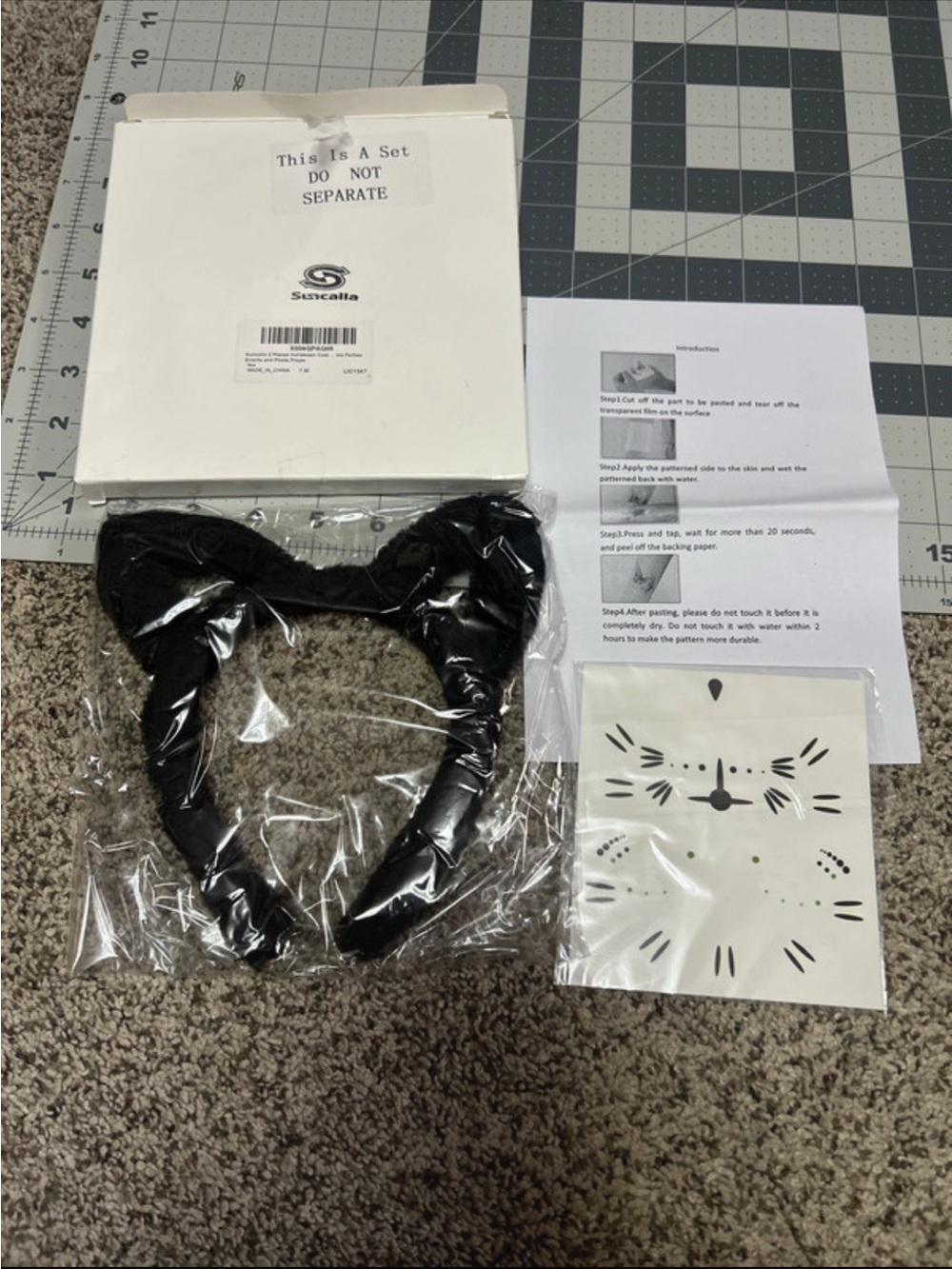 Black Cat Ear Headband - Women Accessories